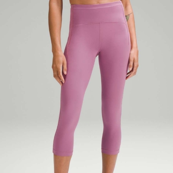 Lululemon Swift Speed High-Rise Crop 21"Velvet Dust (First Release) Sz 4 - Picture 2 of 8